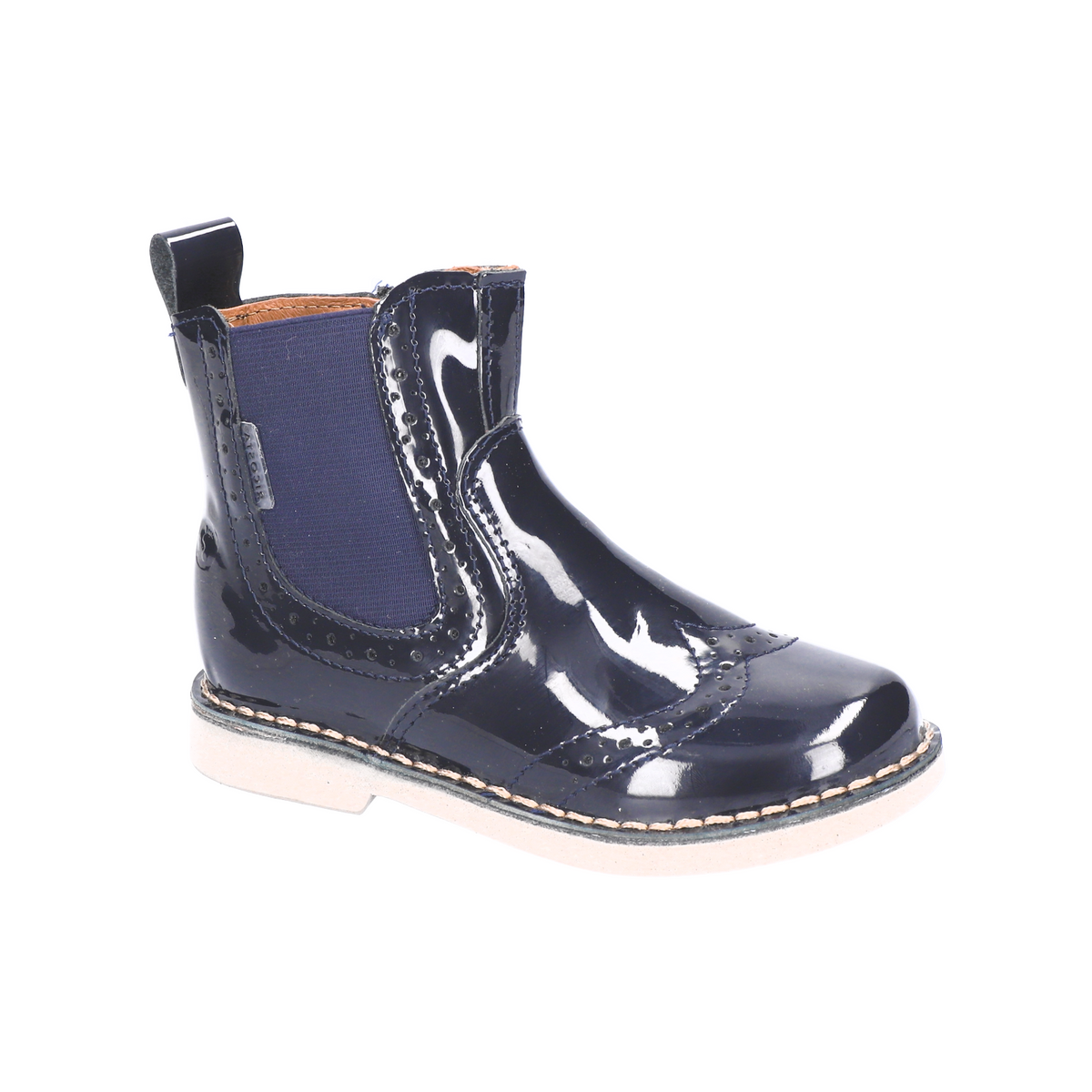 Navy patent chelsea boots hotsell