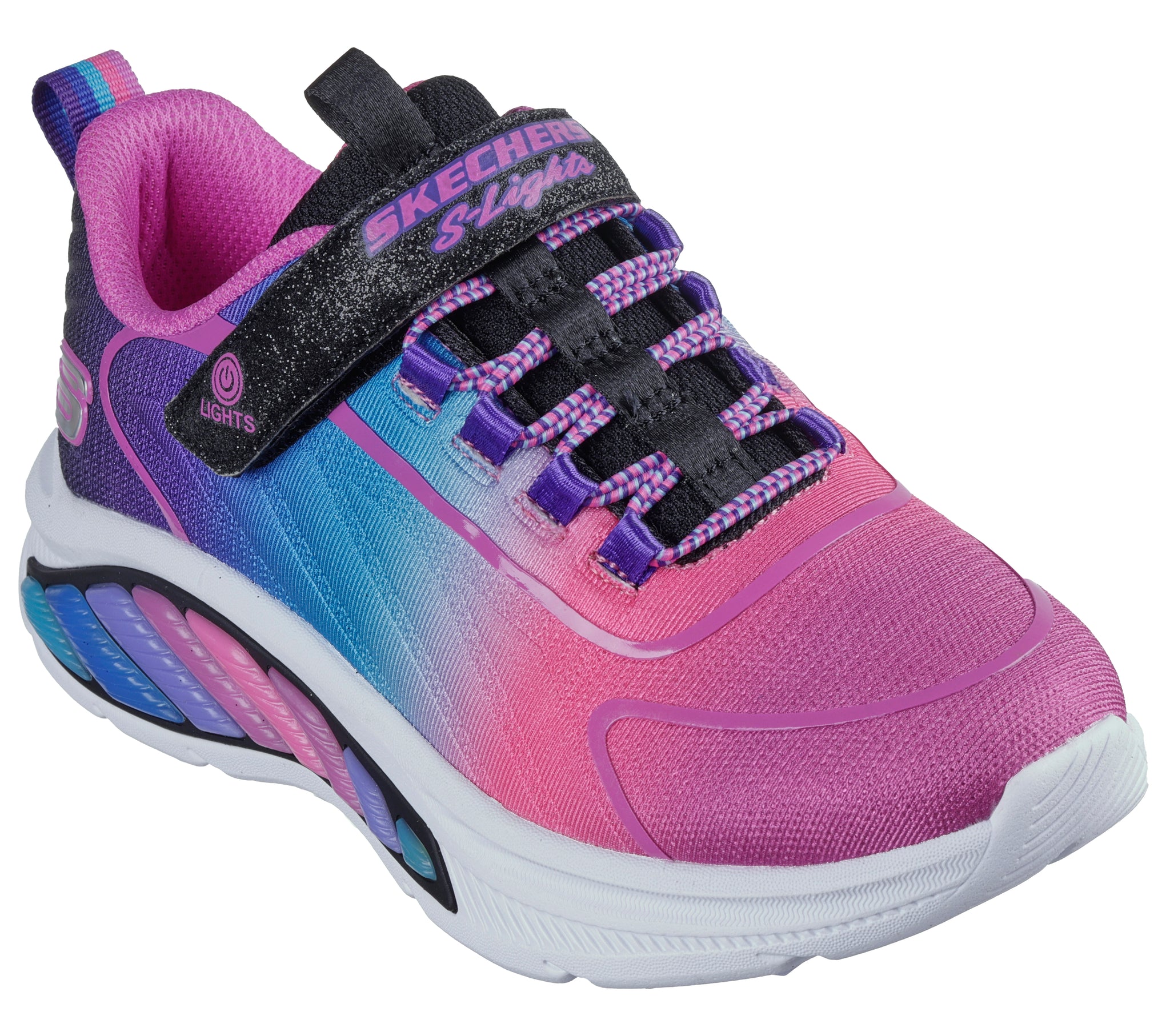 Girls rainbow skechers deals