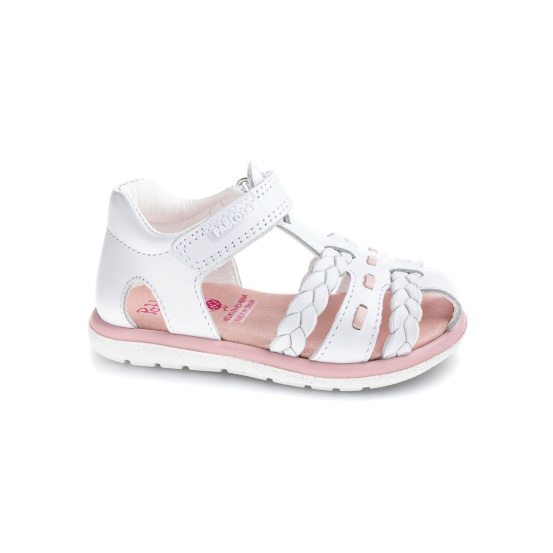 PABLOSKY GIRLS SANDALS 038900 WHITE – Chicos Chicas Shoes