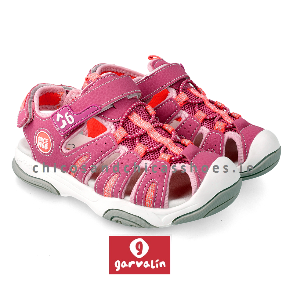 GARVALIN GIRLS CLOSED TOE SANDALS 212820C FUCSIA Chicos Chicas