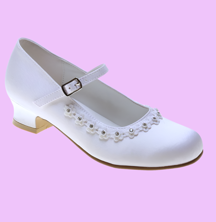 White 2025 satin shoes