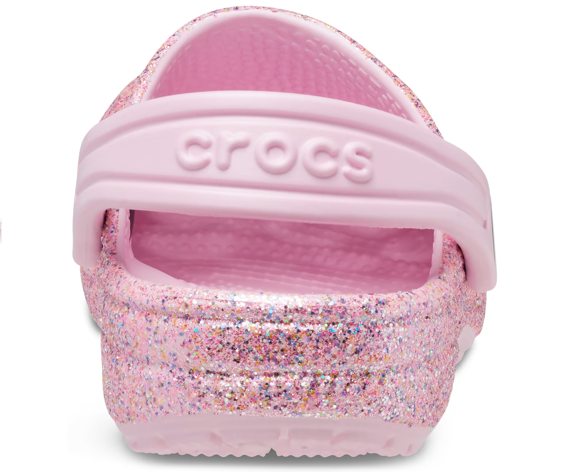 Pink glitter crocs with discount fur