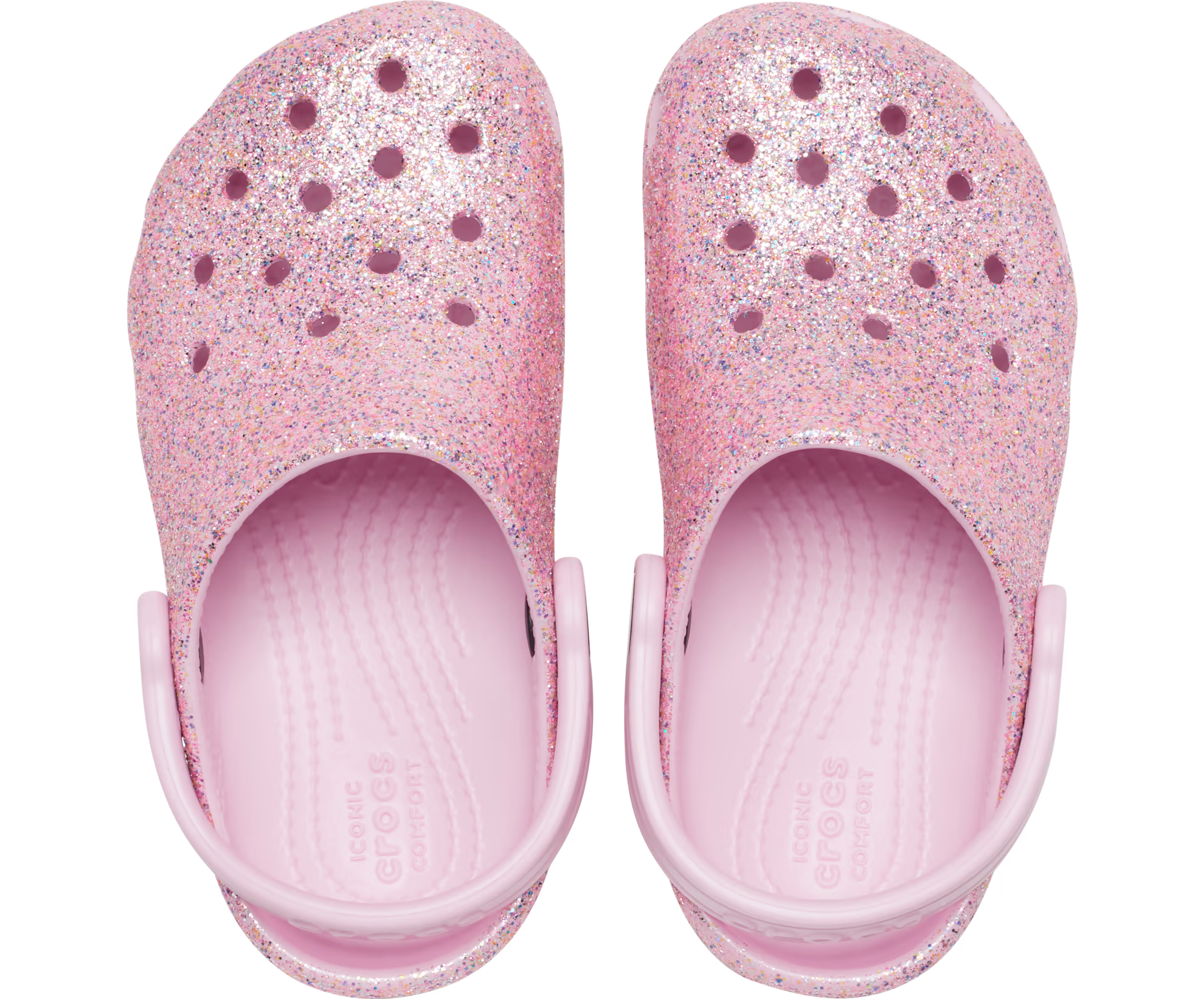 Crocs top pink glitter