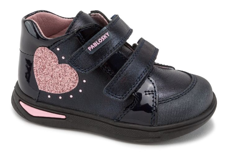 PABLOSKY GIRLS ANKLE BOOTS NAVY/PINK