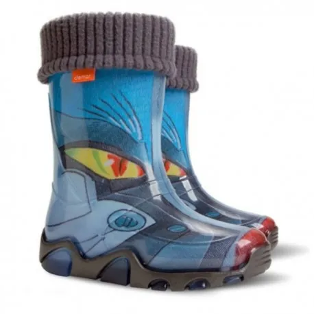 Demar Stormer Lux, stivali di gomma imbottiti, per bambini, Blu (Jeans Star), 26/27 EU